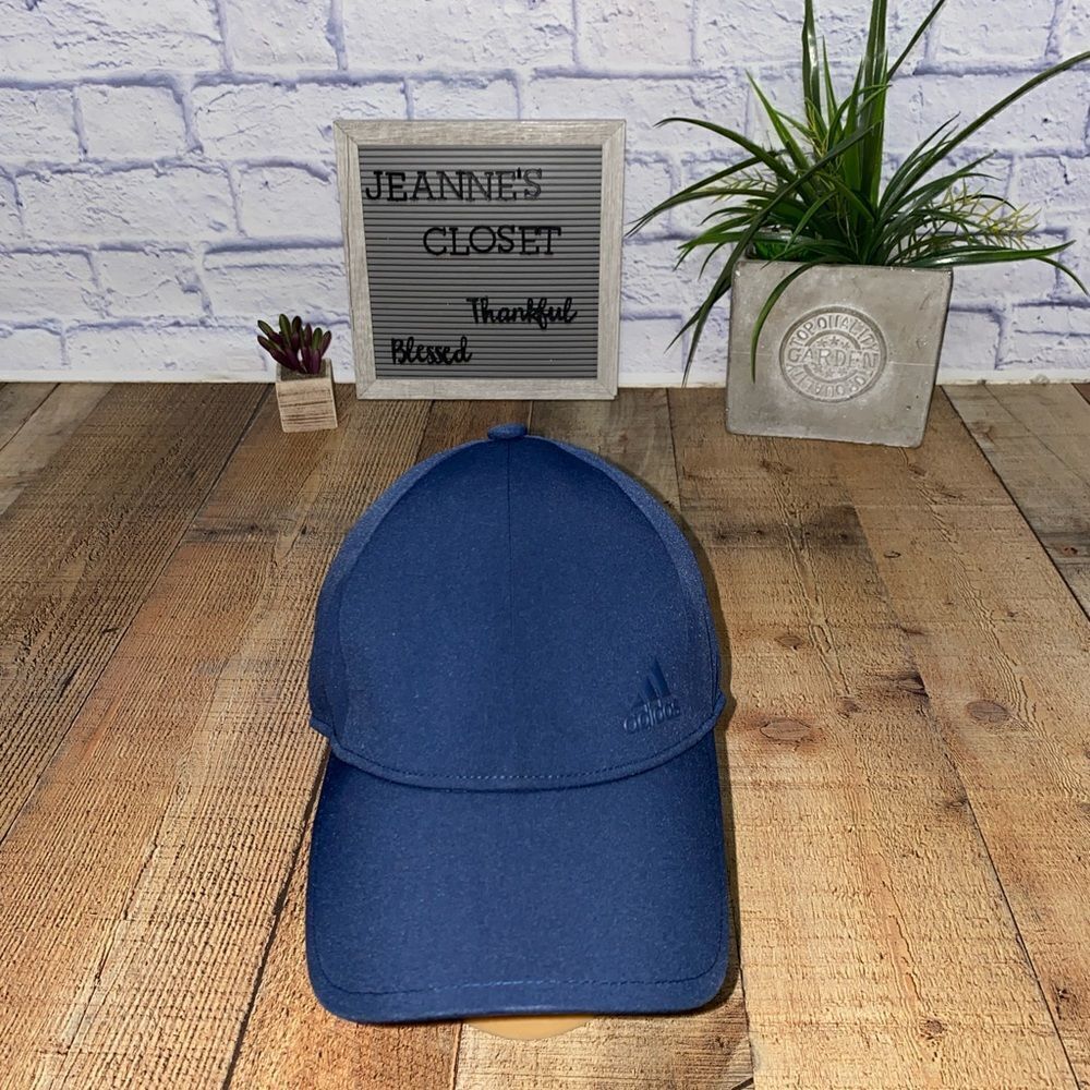 Adidas Climalite Hat Navy Blue Strapback Adjustable Unisex Adult Cap performance